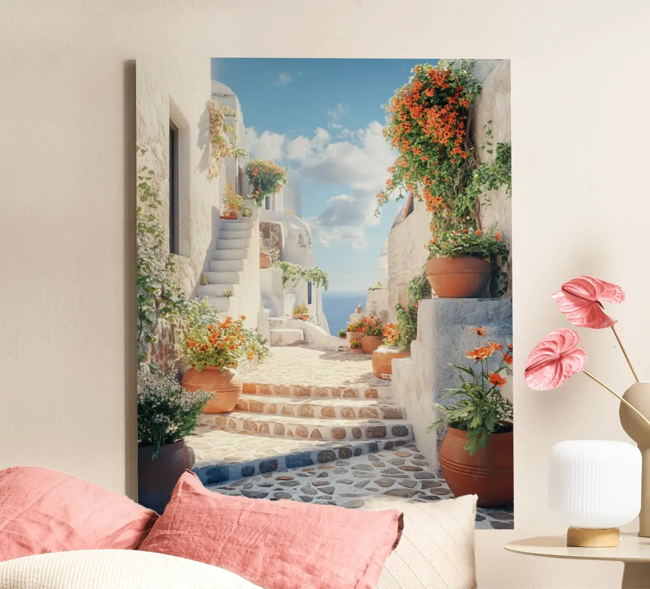 Santorini vibes canvas by PhotoVibe Decor