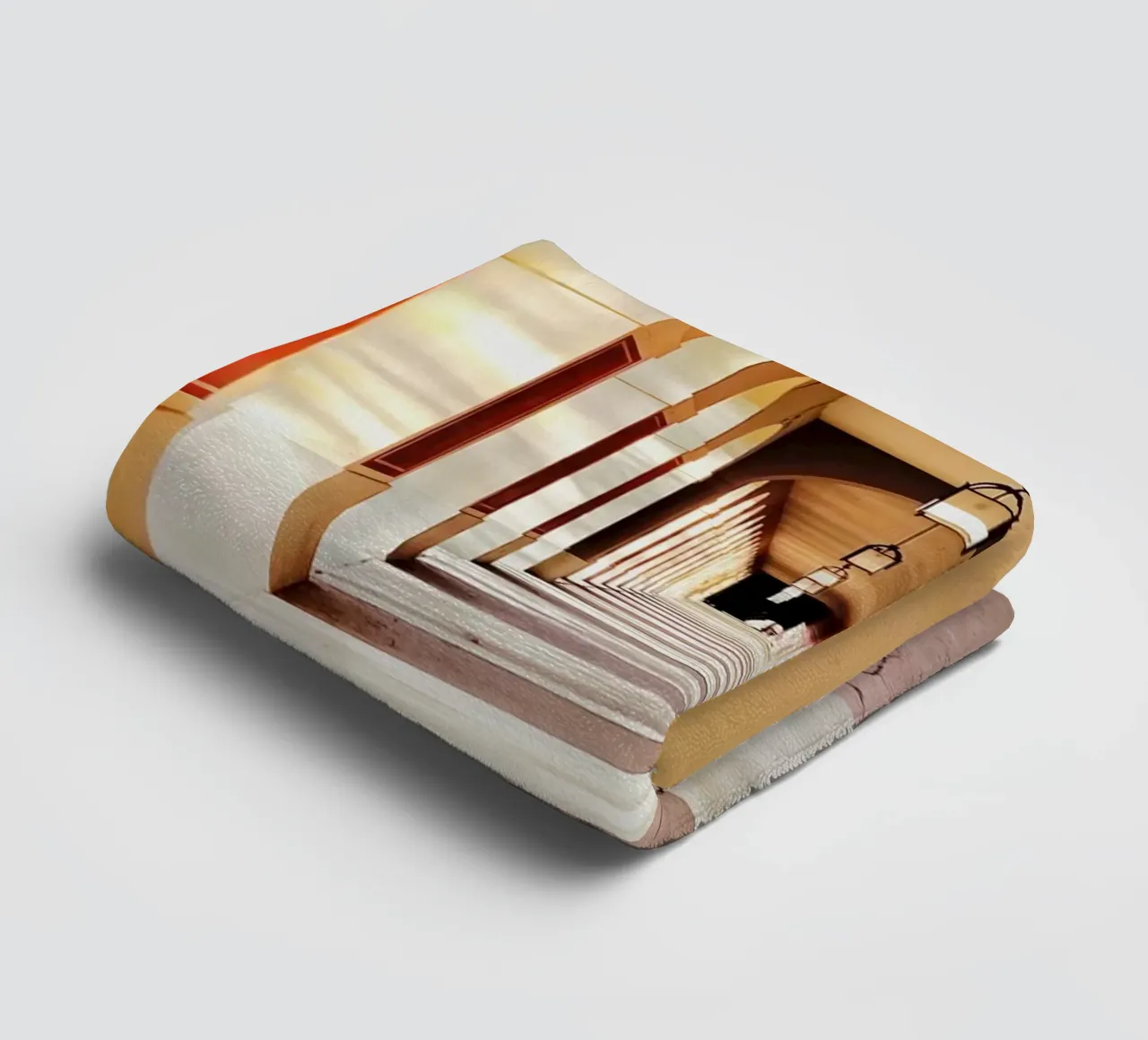 Sunlight in the hallway. towel by KISSA STUDIO