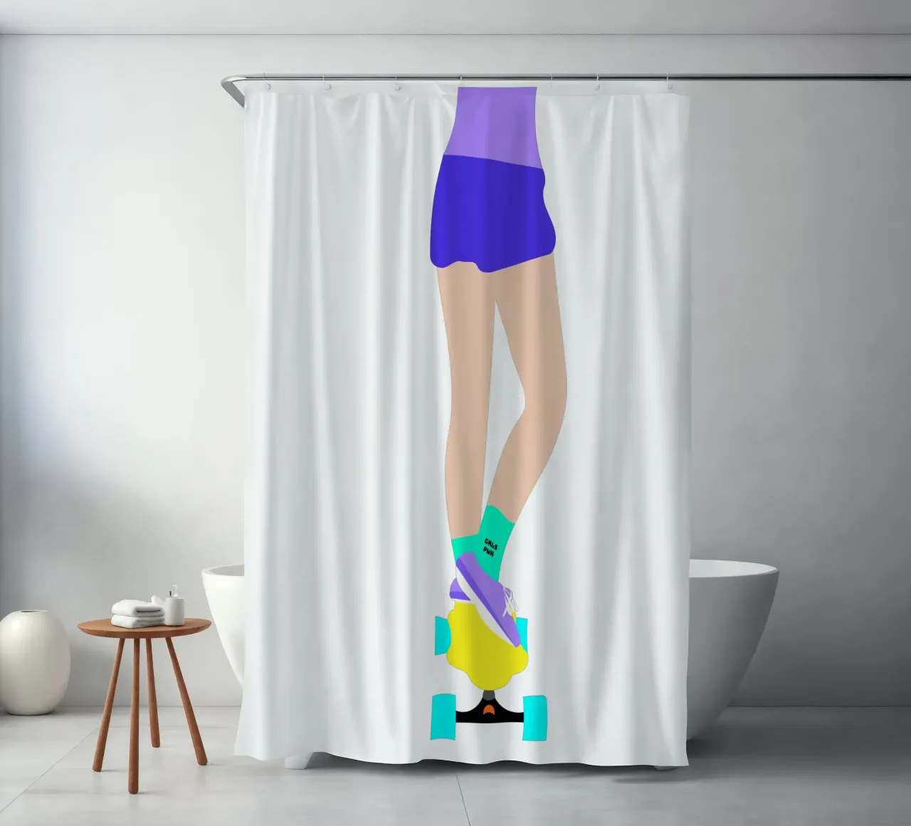 GRLS PWR. shower curtain by FRICKE DESIGN