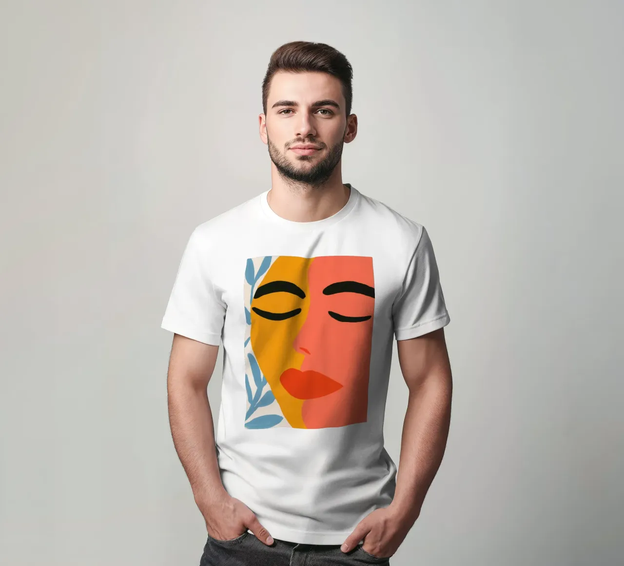 Due lati di una donna con le labbra rosse t-shirt da Autofocus