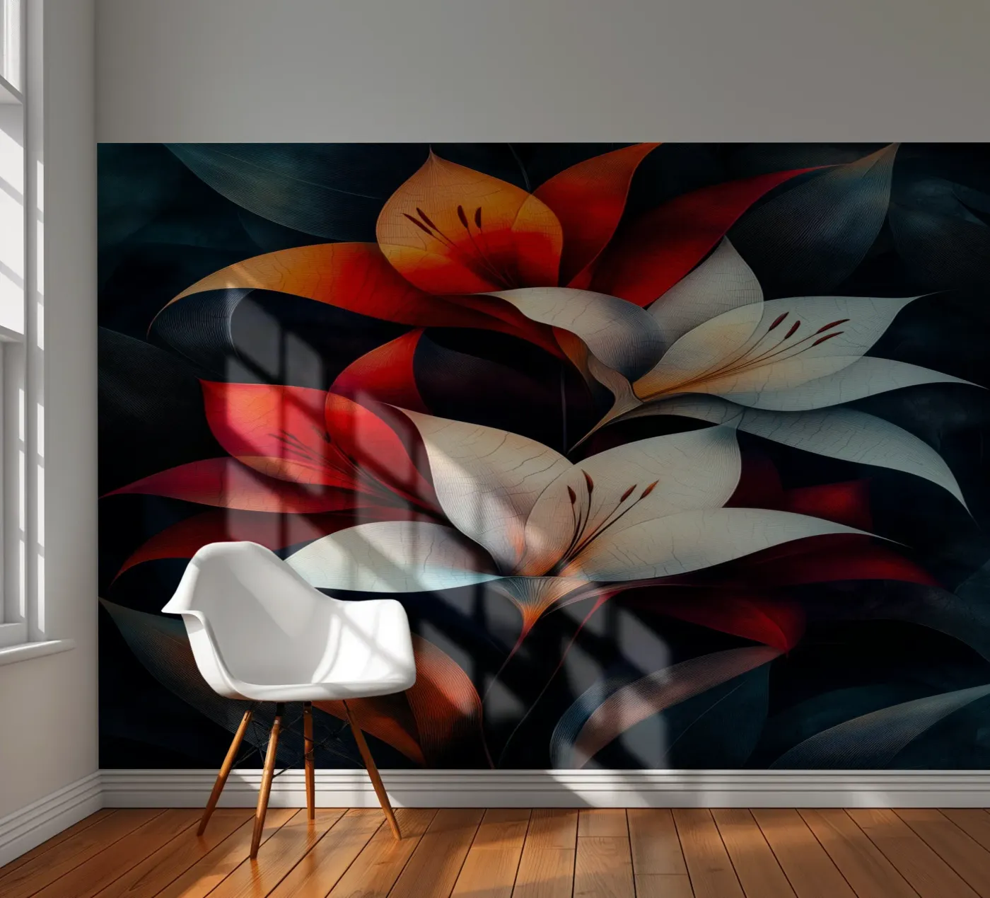 Lily fotobehang van Justyna Jaszke JBJart