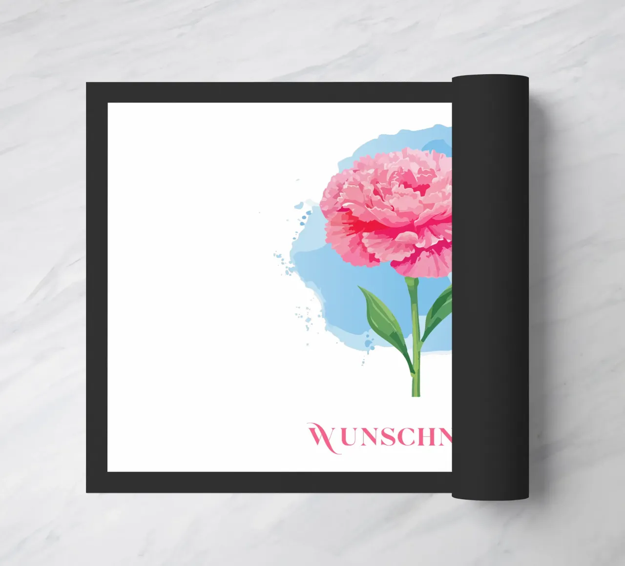 Garofano personalizzato con nome, fiore di nascita gennaio zerbino da Geburtsblume