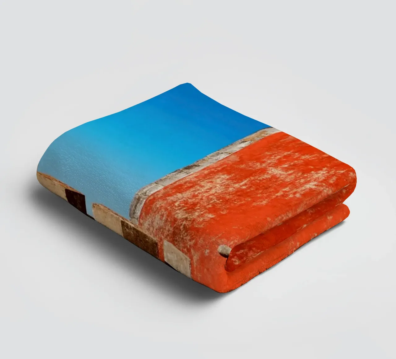 Retro Red Castle towel by KISSA STUDIO