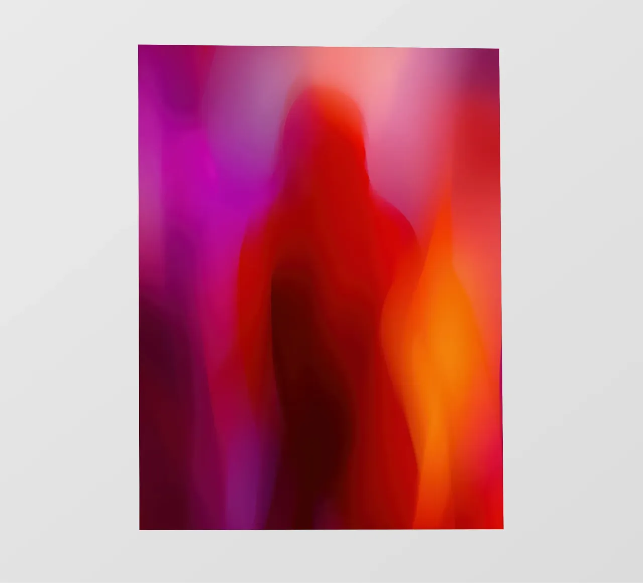 Un incontro fugace in arancione, rosso e rosa telo in pvc da Autofocus