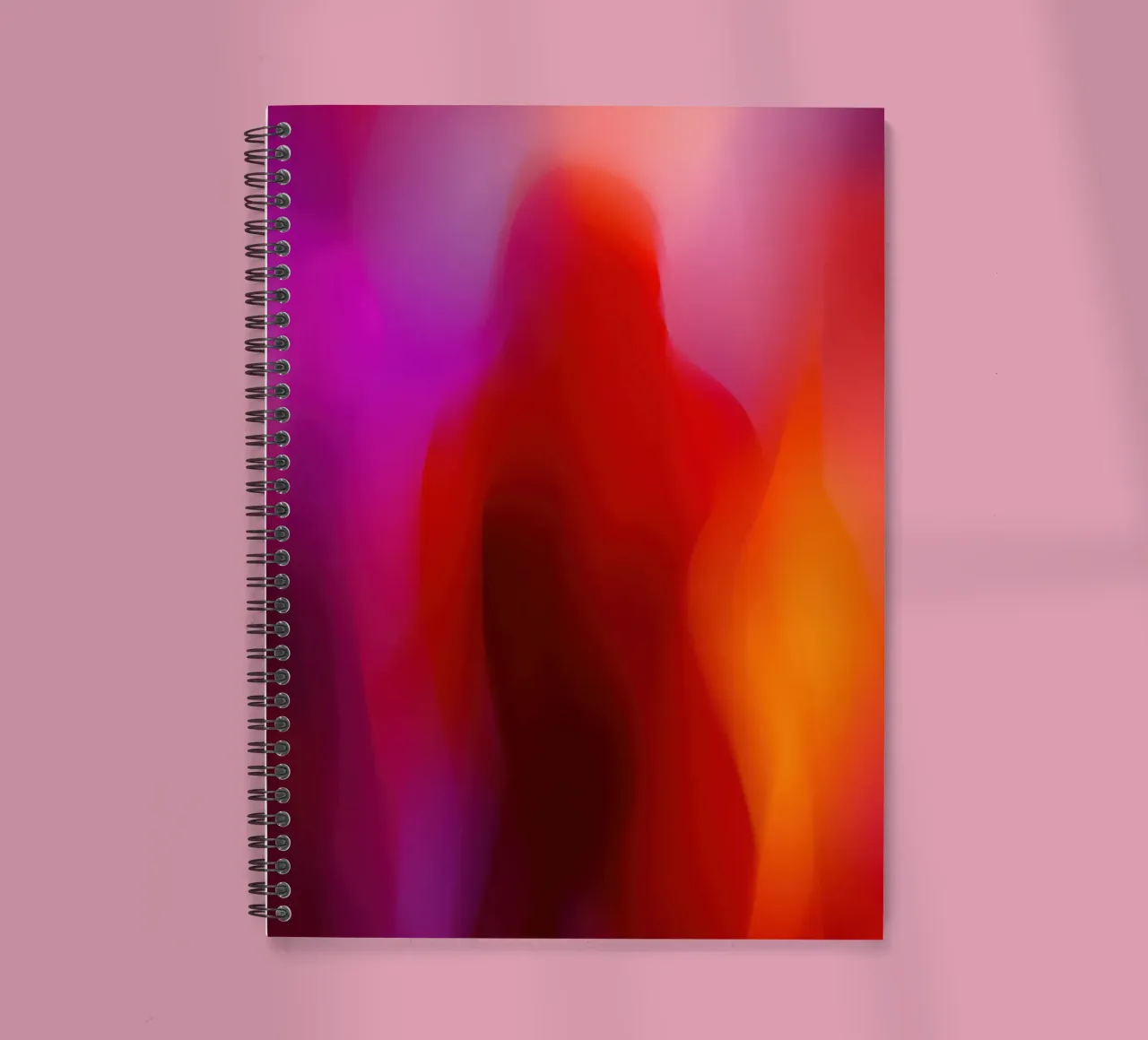 A fleeting encounter in orange, red and pink spiral notebook by Autofocus