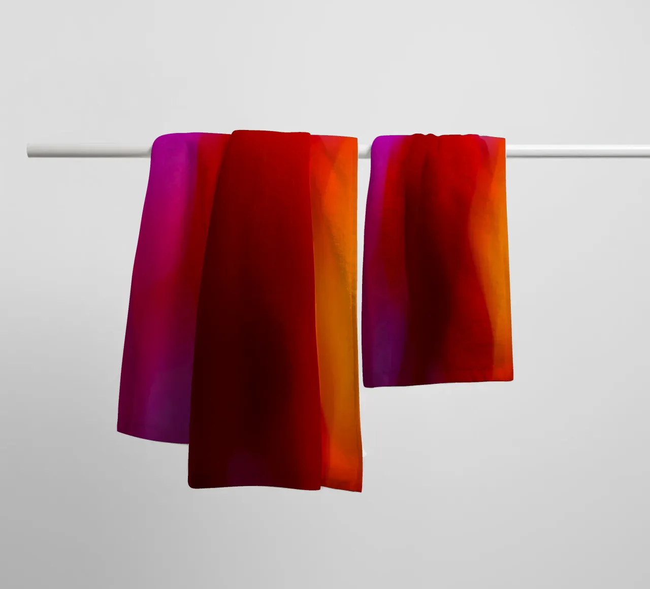 A fleeting encounter in orange, red and pink towel by Autofocus