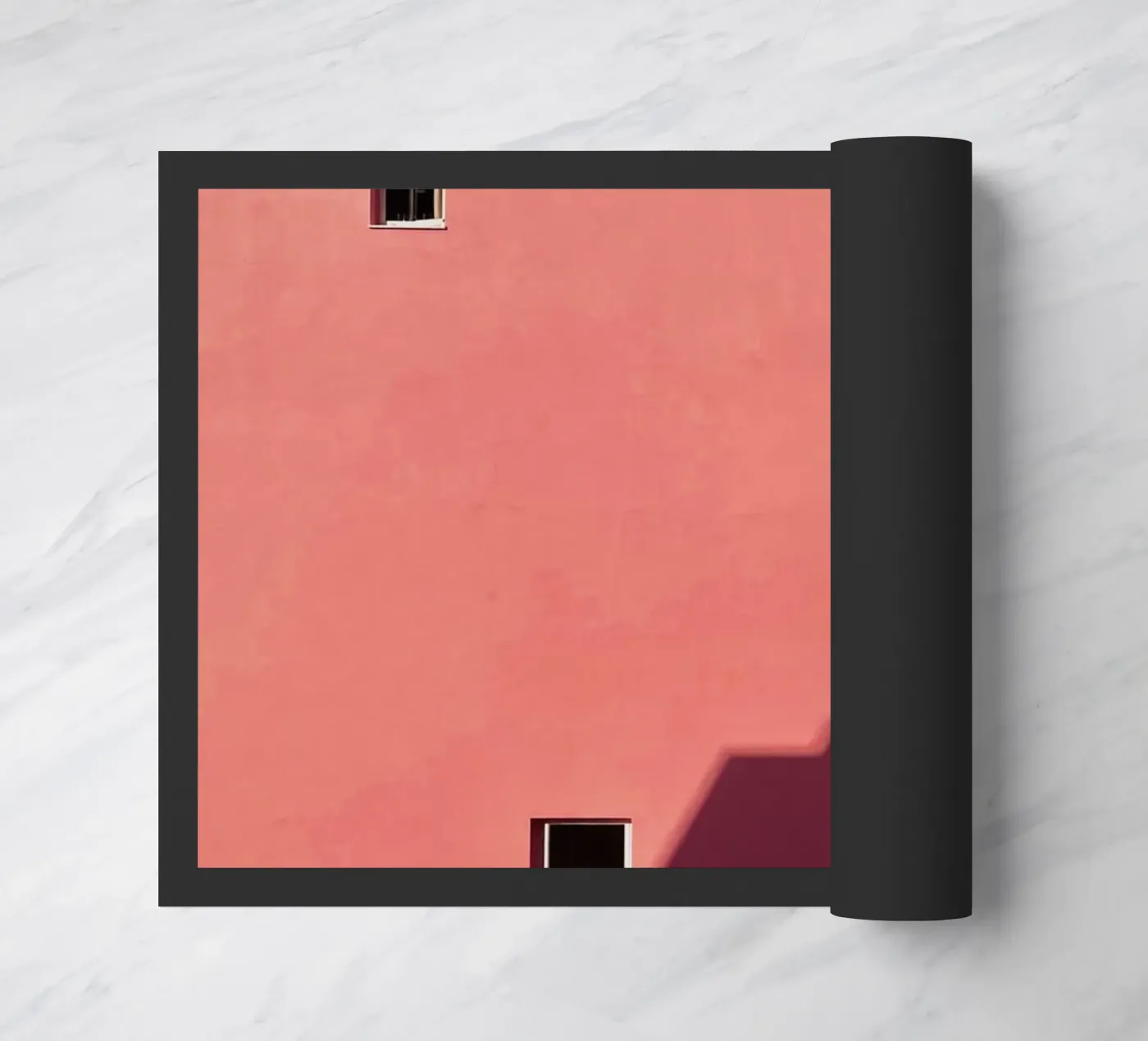 Edificio rosa - architettura minimale zerbino da KISSA STUDIO