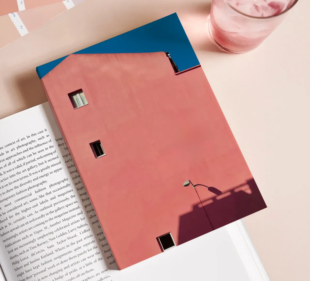 Pink Building - minimal architecture notebook by KISSA STUDIO
