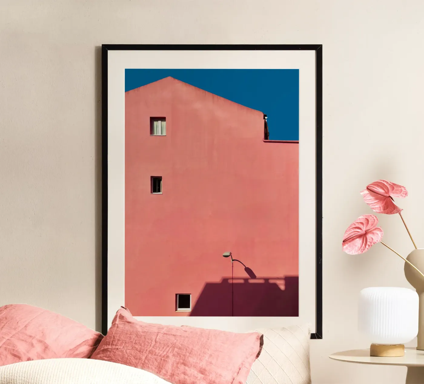 Edificio rosa - architettura minimale poster da KISSA STUDIO