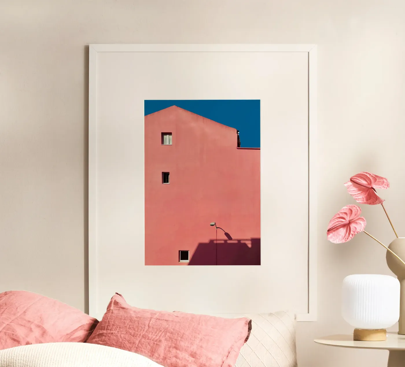 Edificio rosa - architettura minimale poster da KISSA STUDIO