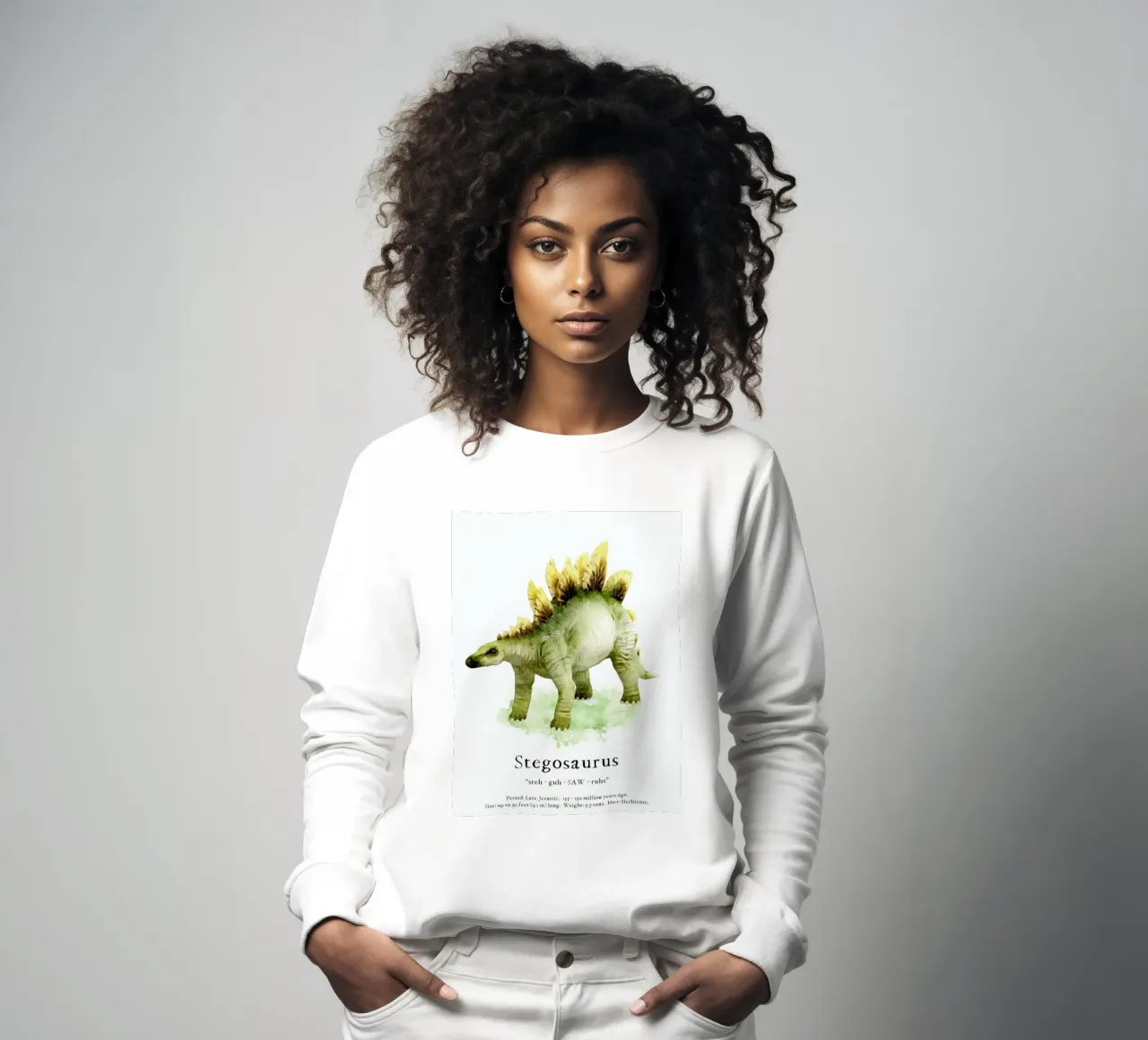 Stegosaurus sweatshirt by Lila x Lola