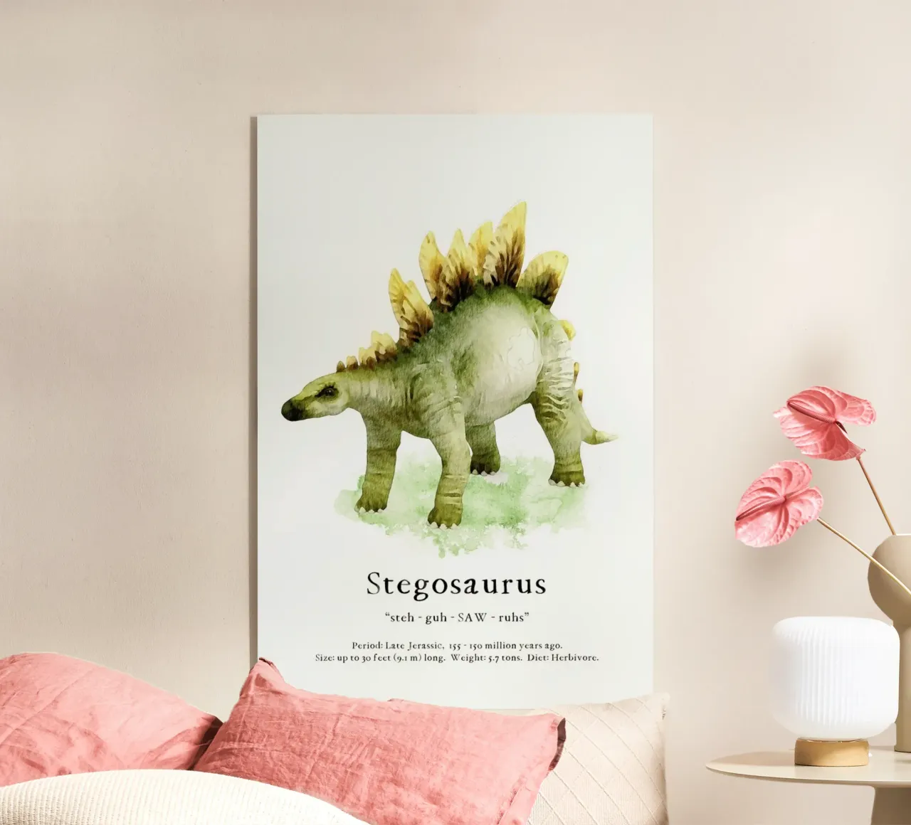Stegosaurus Acryl-Glas von Lila x Lola