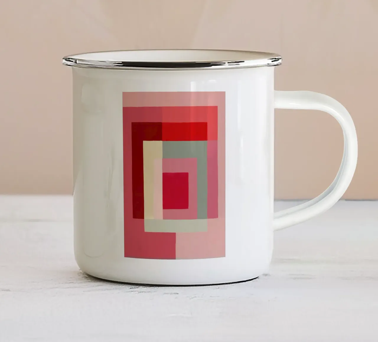 Ode to the Rectangle | Abstract Painting enamel mug by Autofocus