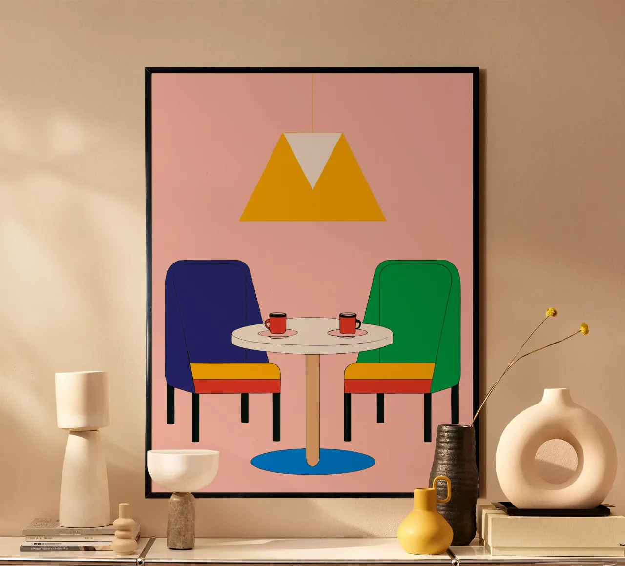 Due sedie poster con telaio in plastica da OUR SHOP