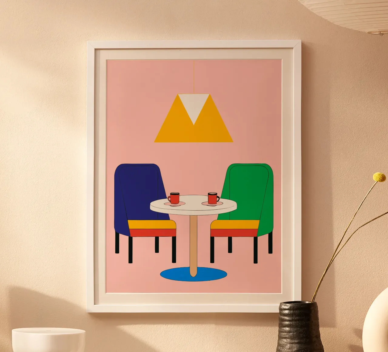 Due sedie poster con telaio in plastica da OUR SHOP