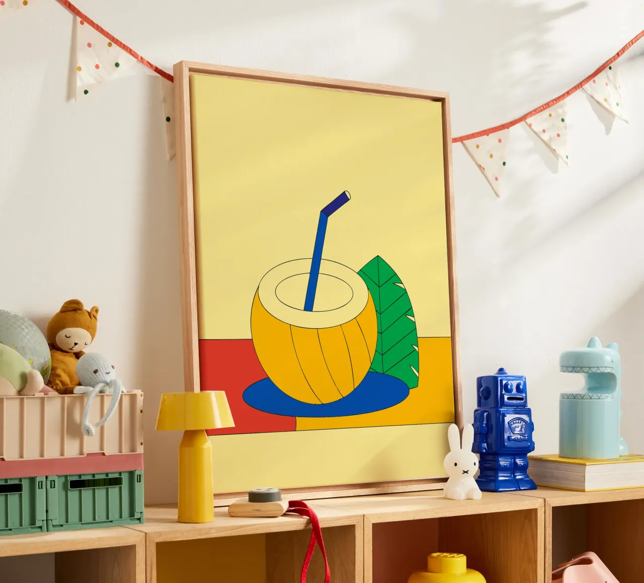 Kokosnuss-Wasser-Getränk Leinwand von OUR SHOP