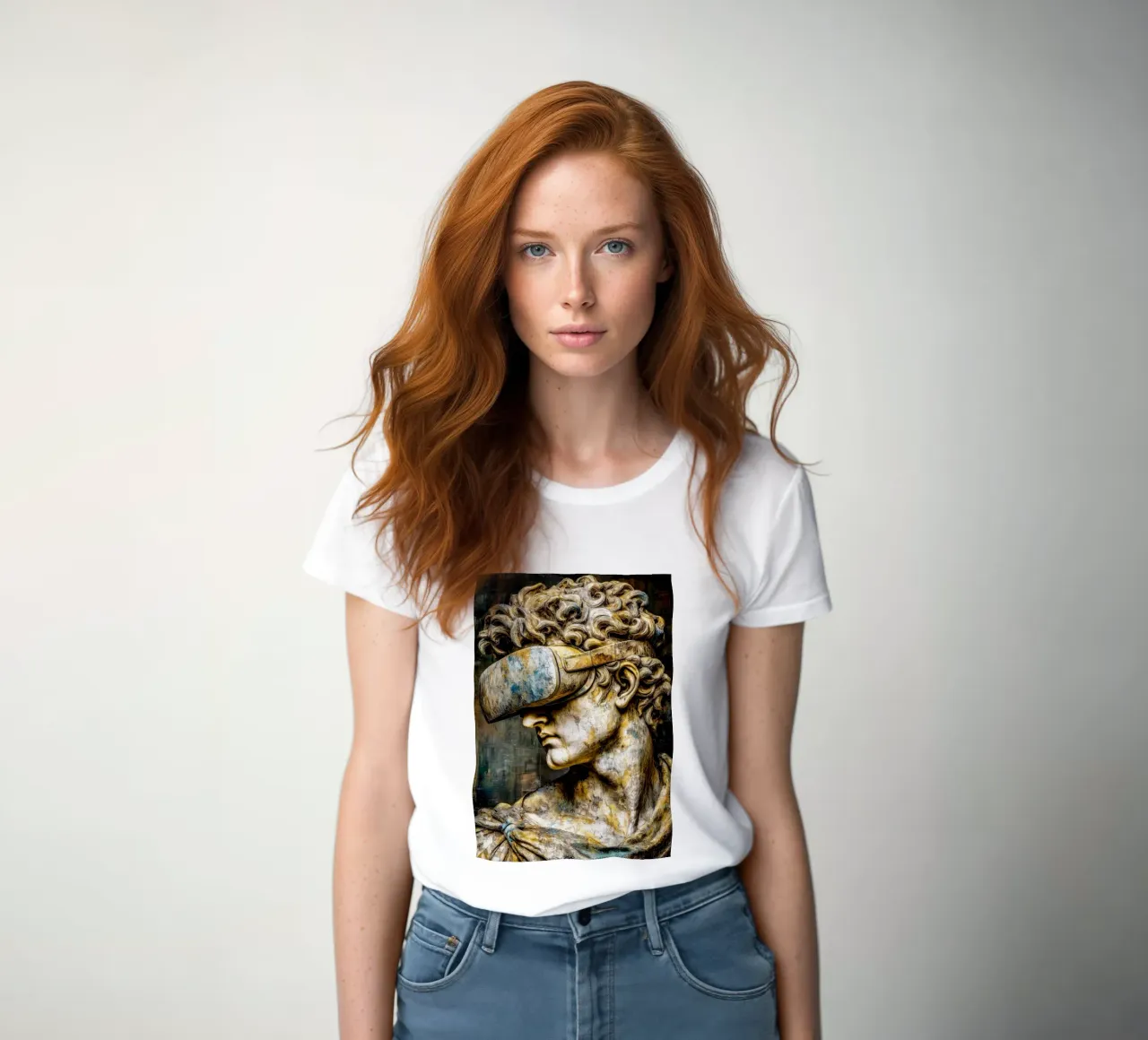 Classicismo Visione David Reloaded t-shirt da donna da Justyna Jaszke JBJart