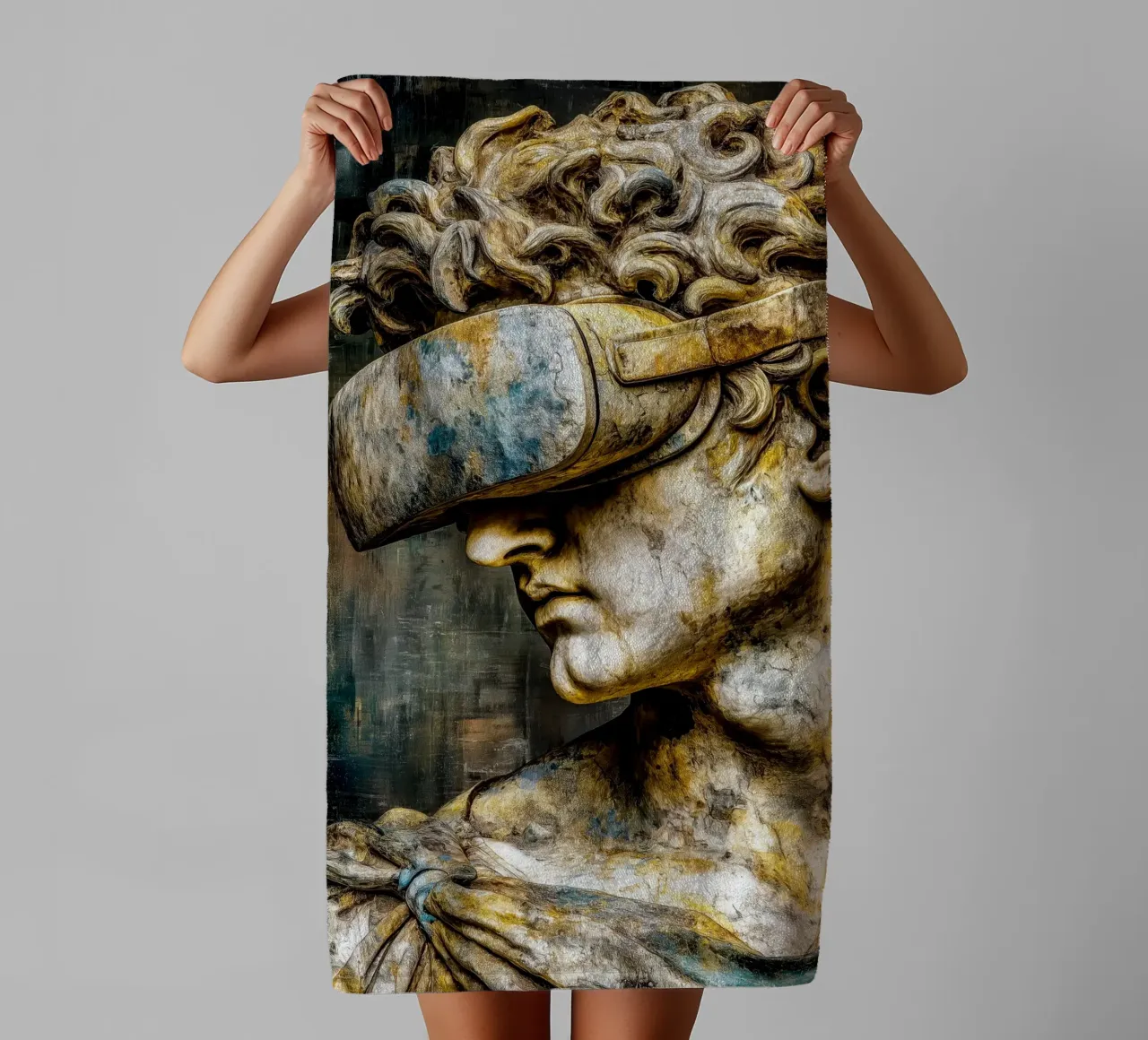 Classicismo Visione David Reloaded asciugamano da bagno da Justyna Jaszke JBJart