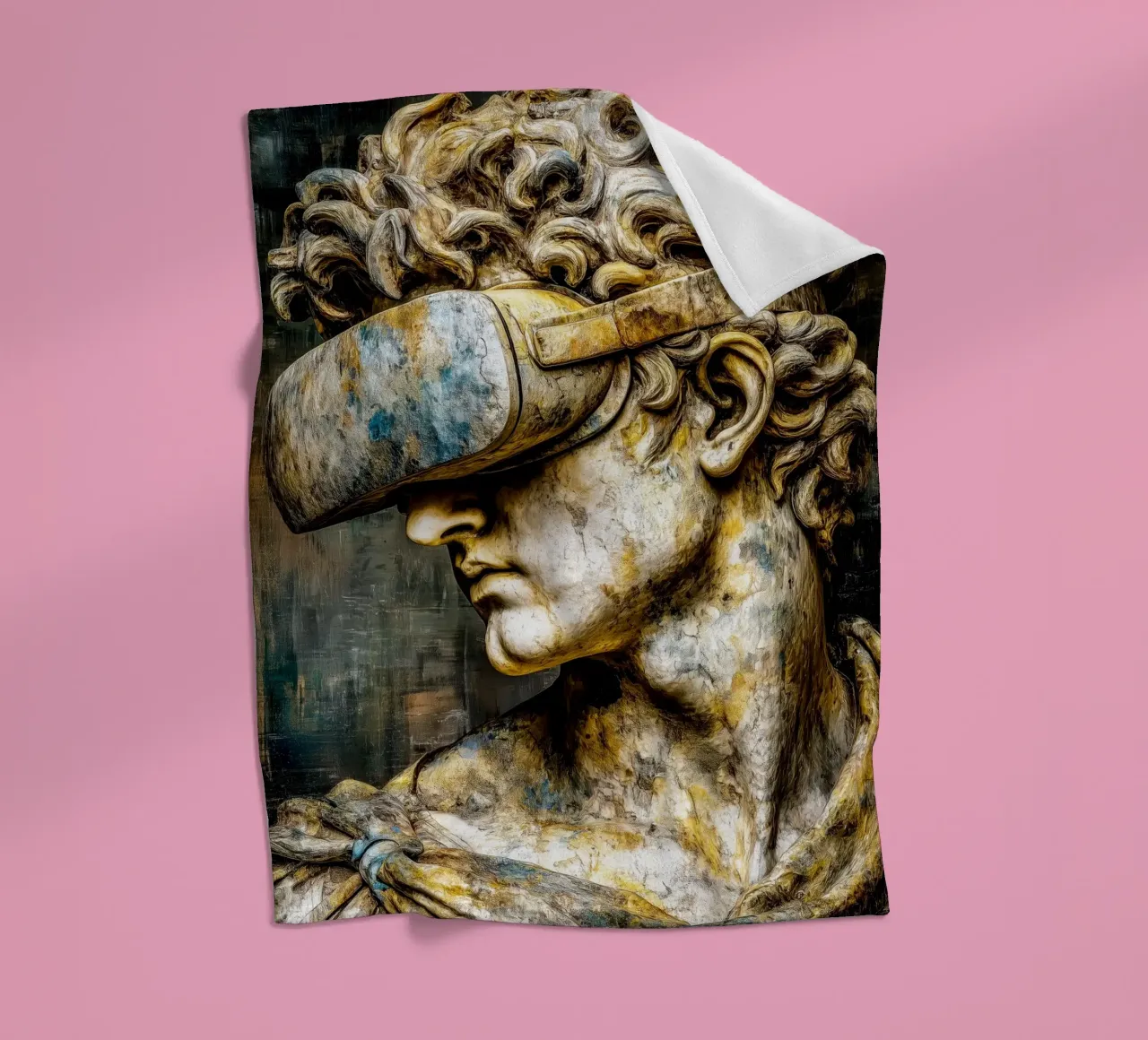 Classicismo Visione David Reloaded coperta in pile da Justyna Jaszke JBJart