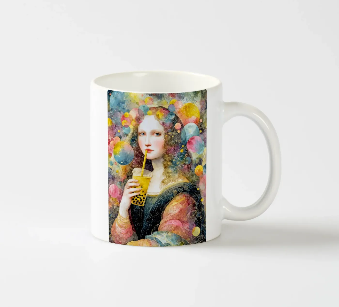 Bubble tea ceramic mug by Justyna Jaszke JBJart