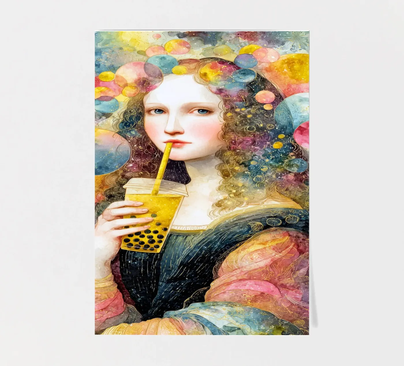 Bubble tea sticker sheet by Justyna Jaszke JBJart