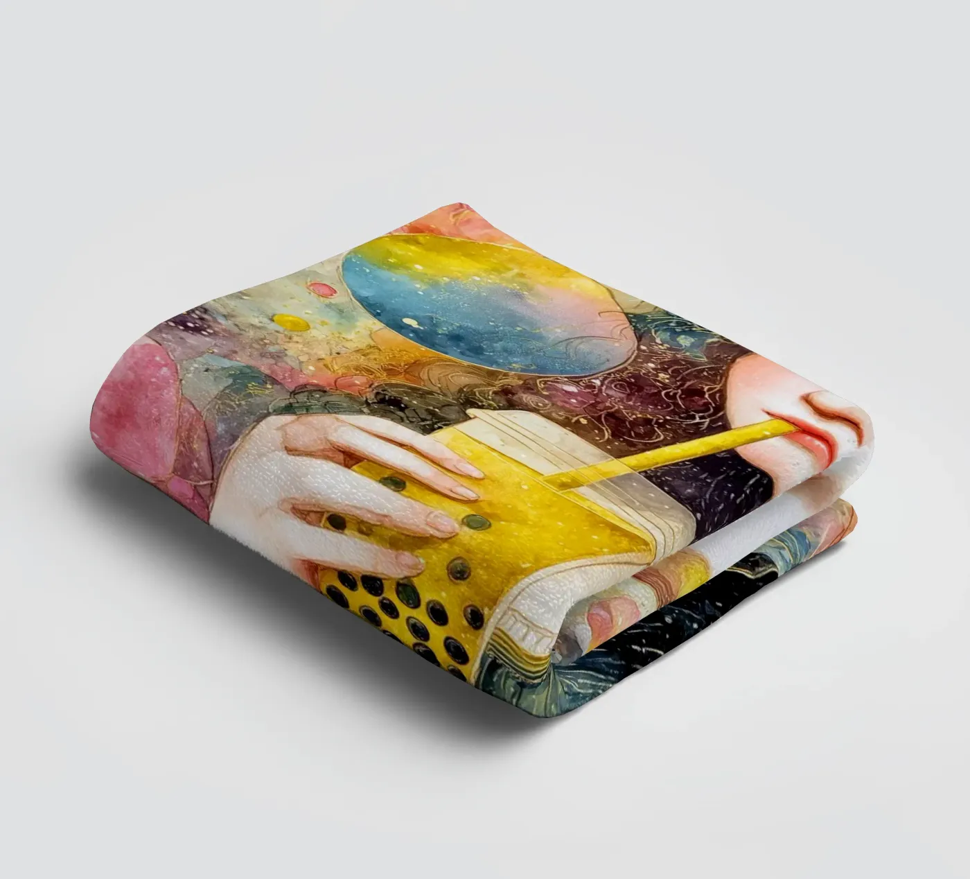 Bubble tea towel by Justyna Jaszke JBJart