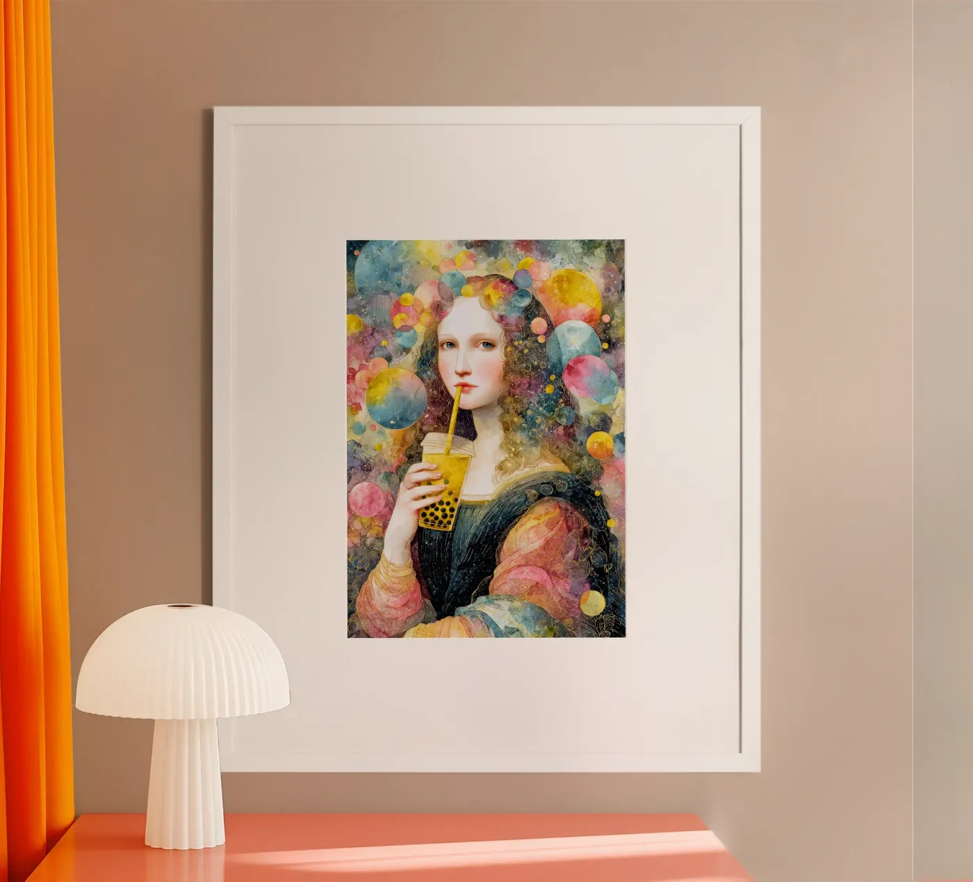 Bubble tea poster by Justyna Jaszke JBJart