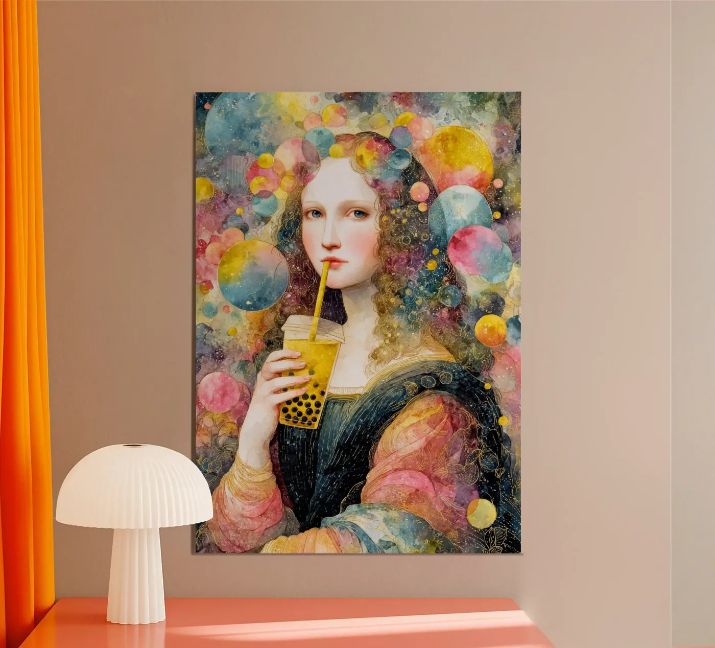 Bubble tea poster by Justyna Jaszke JBJart