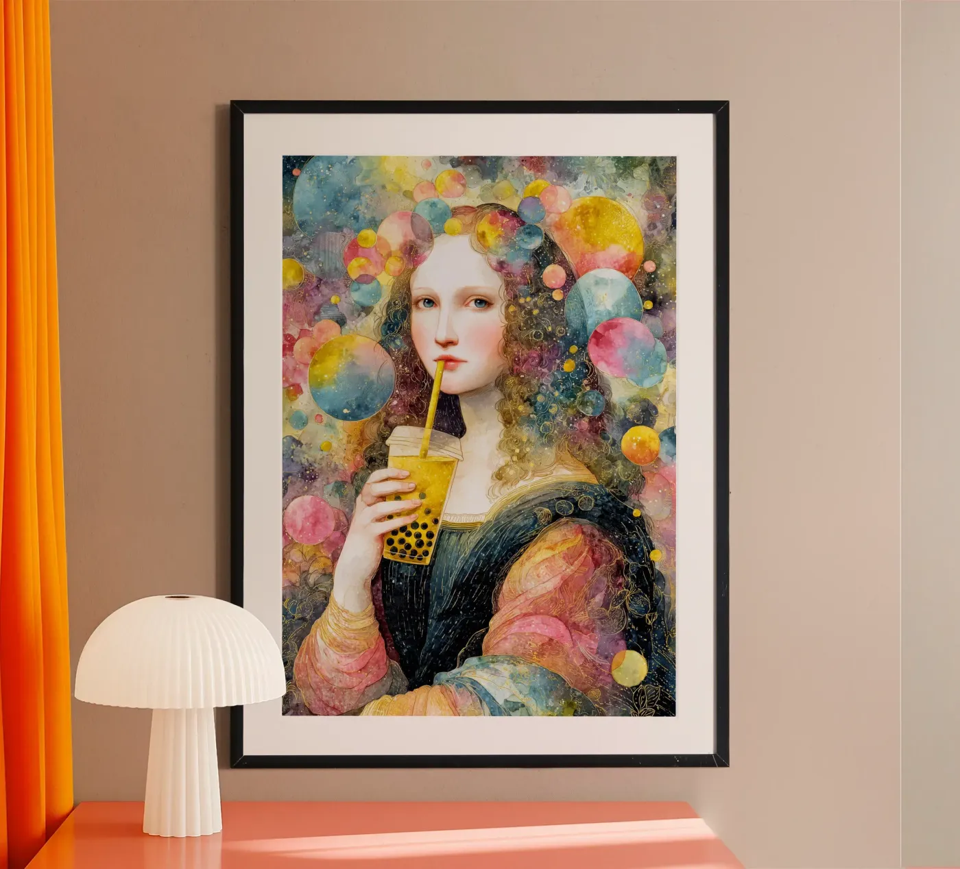 Bubble tea poster by Justyna Jaszke JBJart