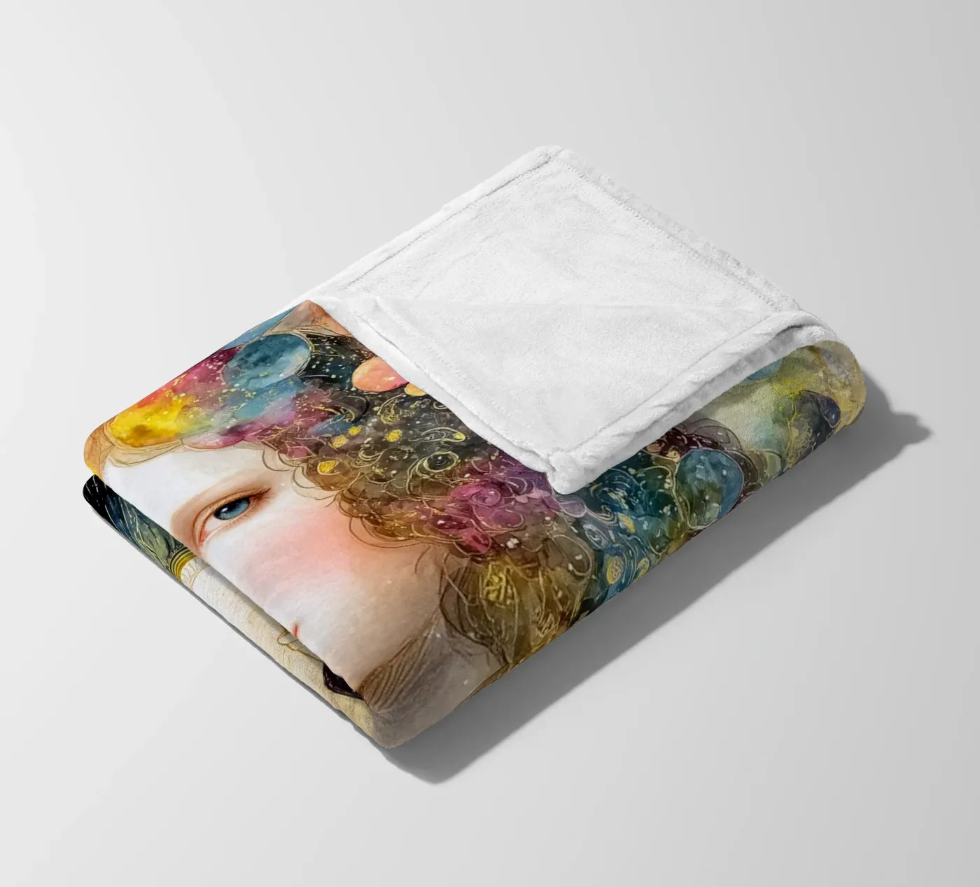 Bubble tea fleece blanket by Justyna Jaszke JBJart
