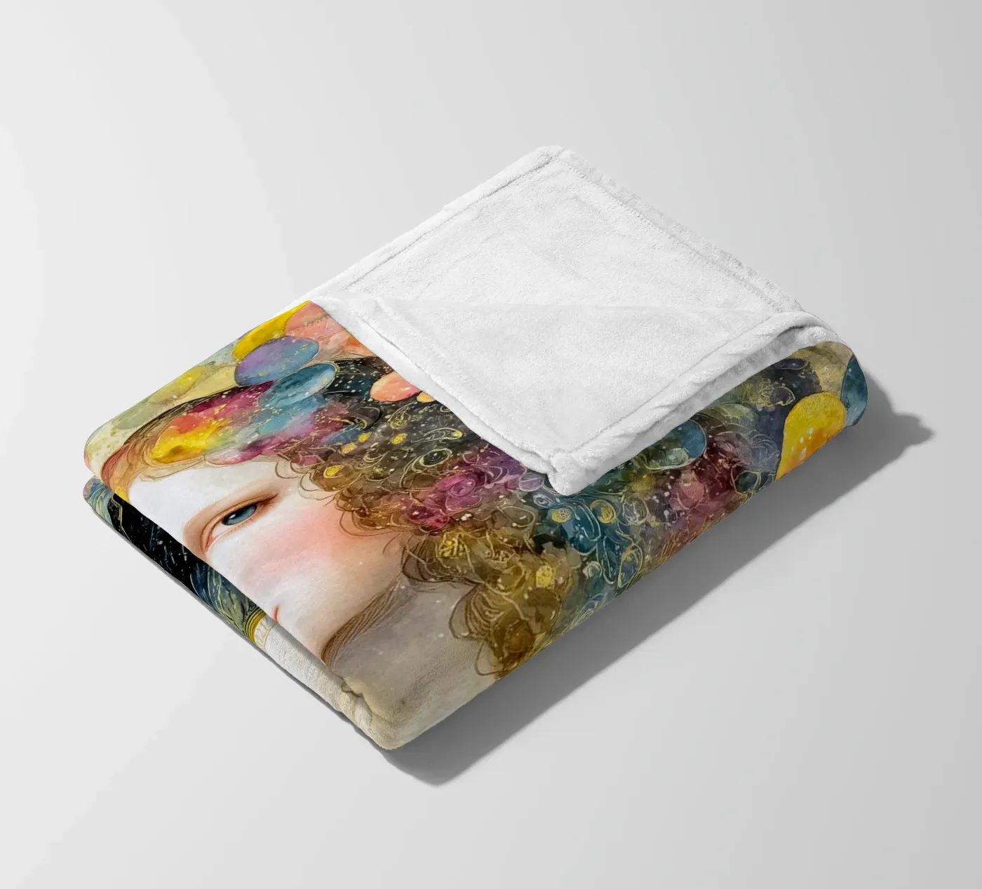 Bubble tea fleece blanket by Justyna Jaszke JBJart