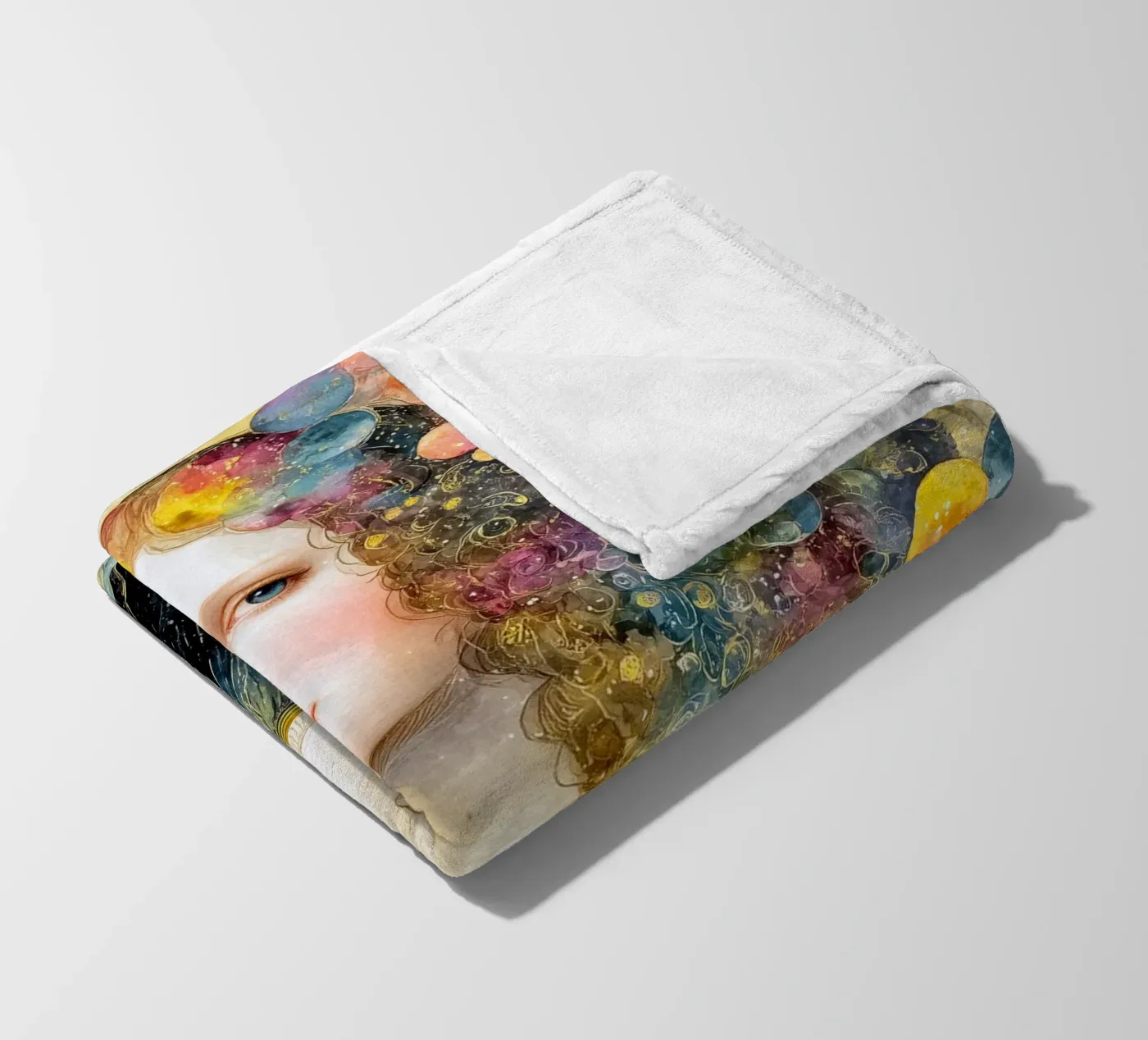 Bubble tea fleece blanket by Justyna Jaszke JBJart