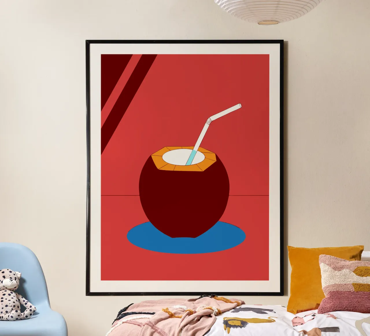 Bevanda all'acqua di cocco poster con telaio in alluminio da OUR SHOP