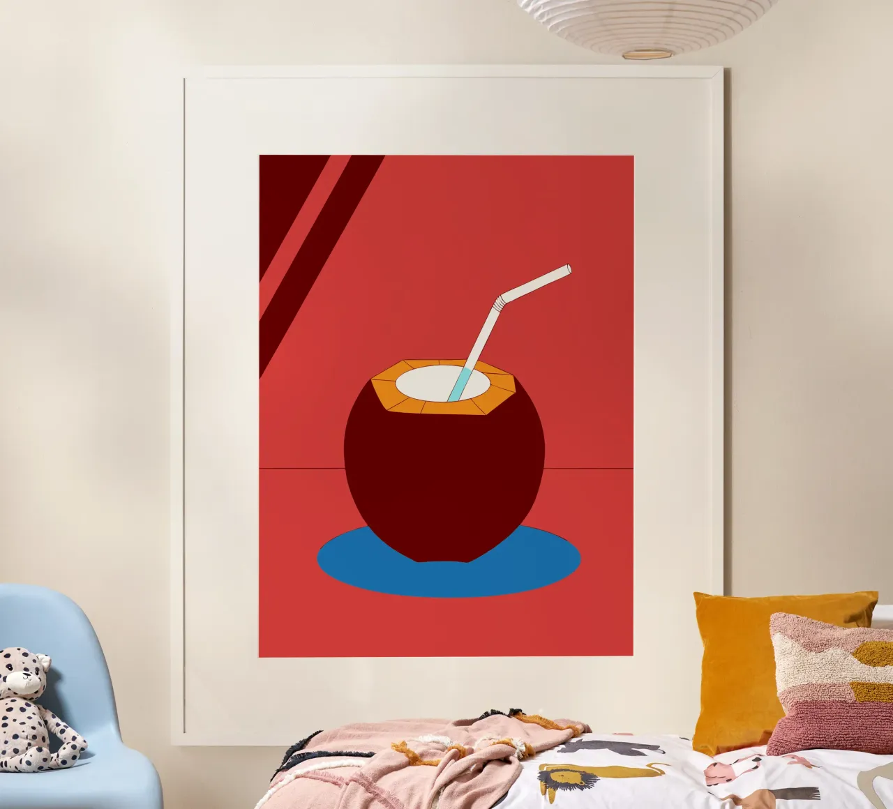 Bevanda all'acqua di cocco poster con telaio in alluminio da OUR SHOP