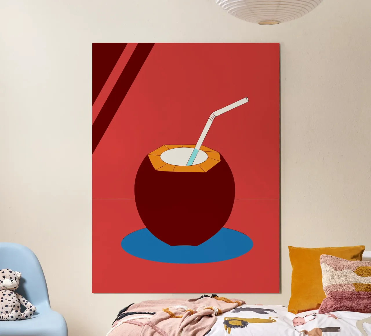 Bevanda all'acqua di cocco poster con telaio in alluminio da OUR SHOP