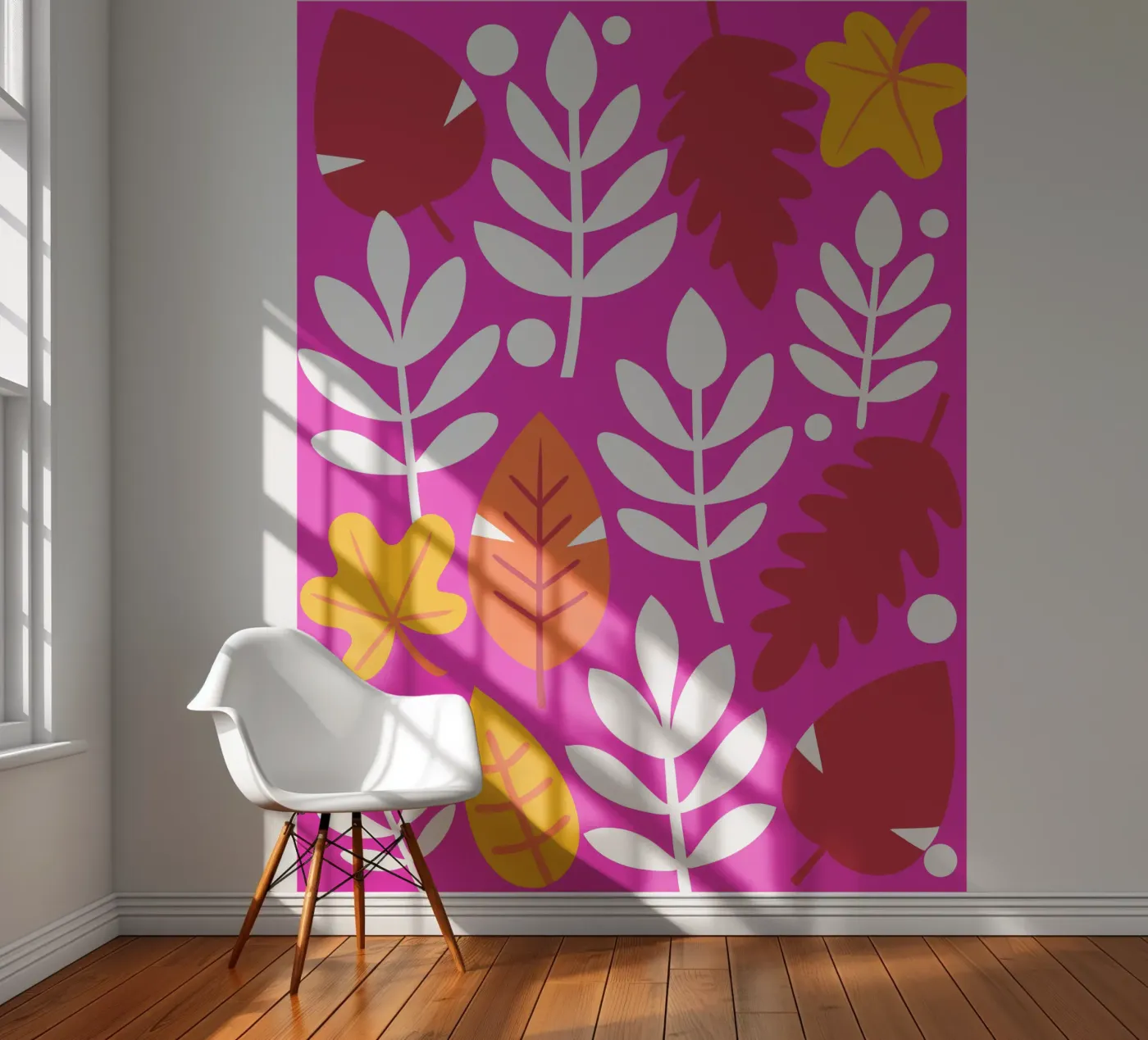 Leaf Pettern fotobehang van FLOWER PLACE SHOP