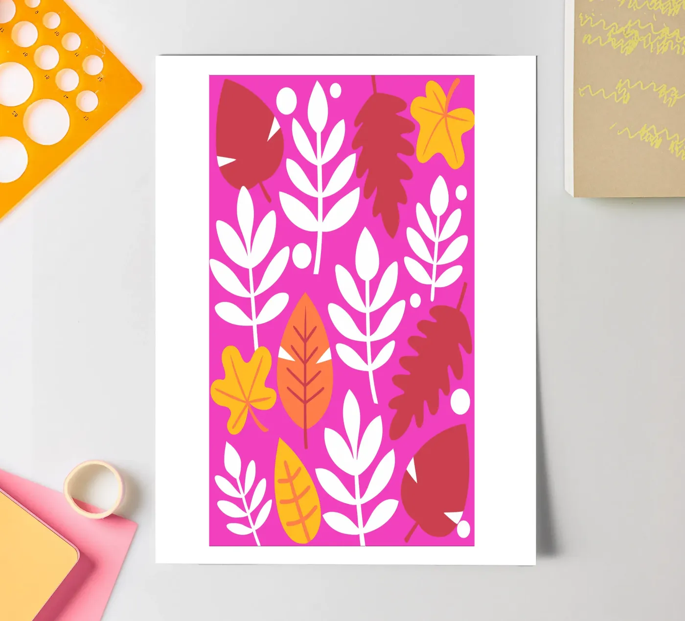 Leaf Pettern sticker sheet by FLOWER PLACE SHOP