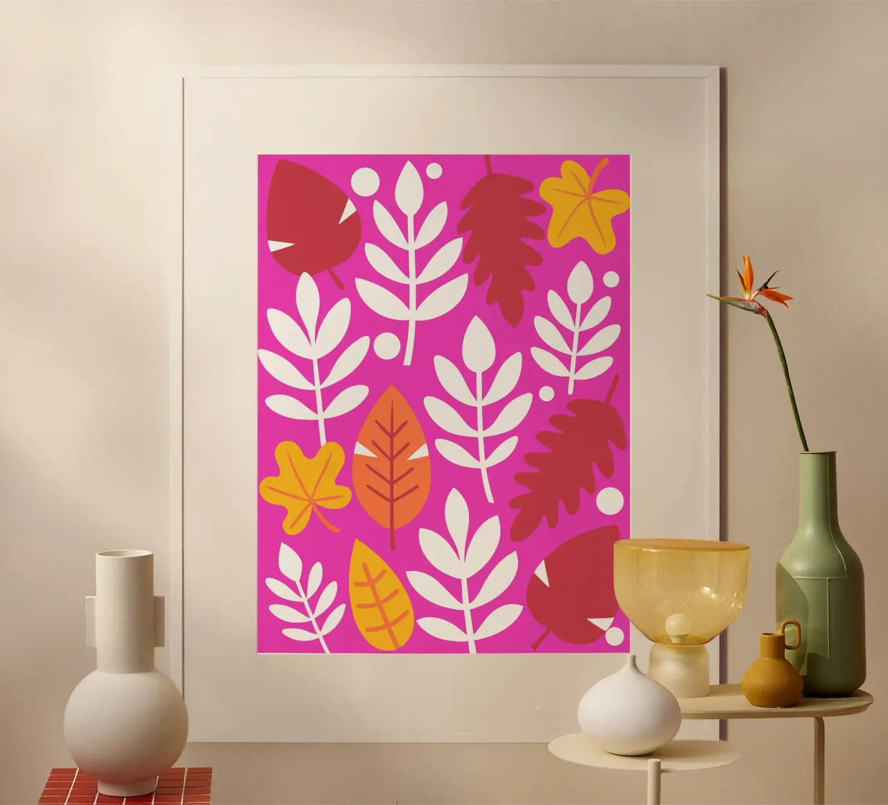 Leaf Pettern poster da FLOWER PLACE SHOP