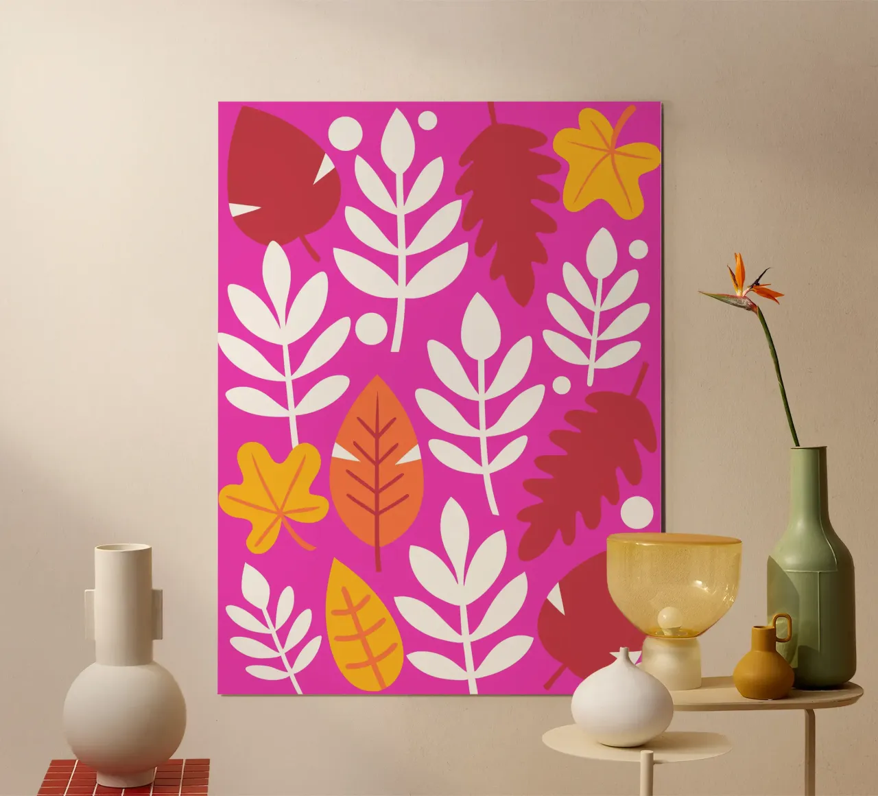 Leaf Pettern poster da FLOWER PLACE SHOP