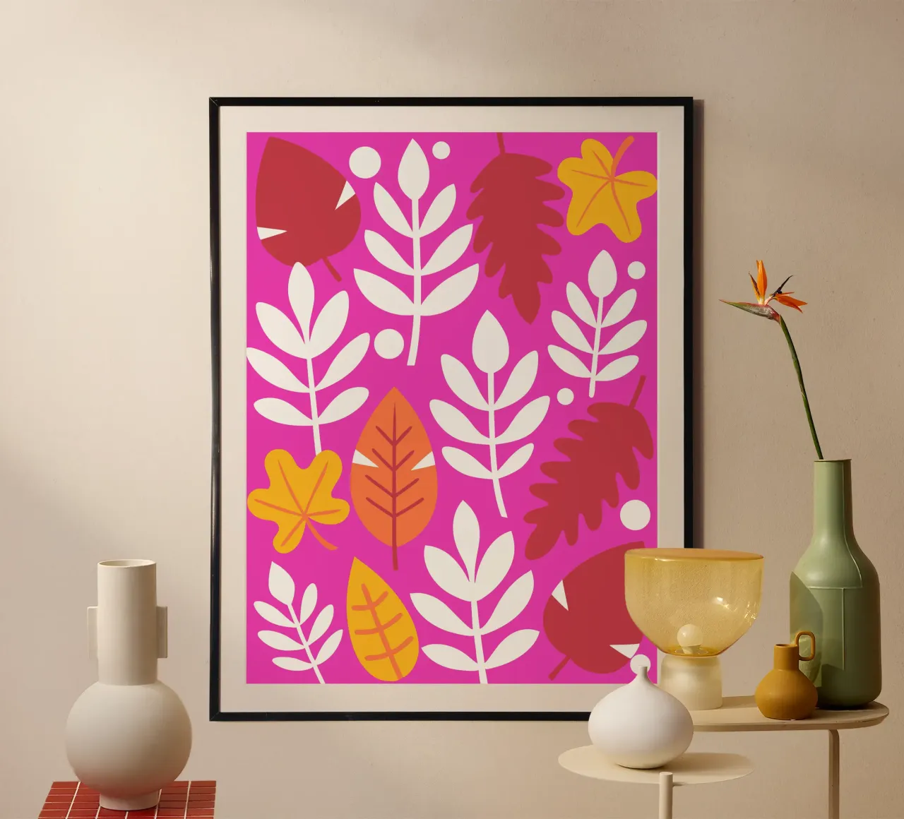 Foglia Pettern poster da FLOWER PLACE SHOP