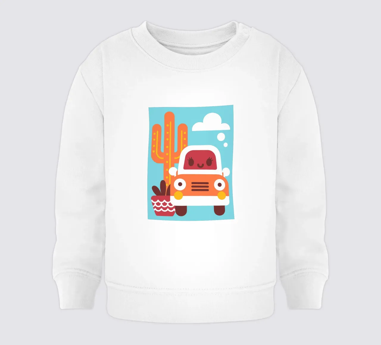 Cactus e automobili felpa neonato da FLOWER PLACE SHOP