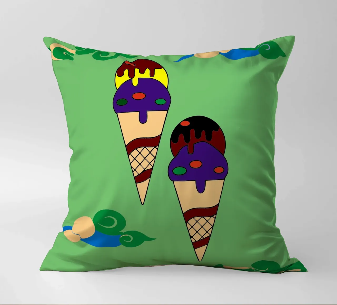 Ice cream decorative cushion by OUR SHOP