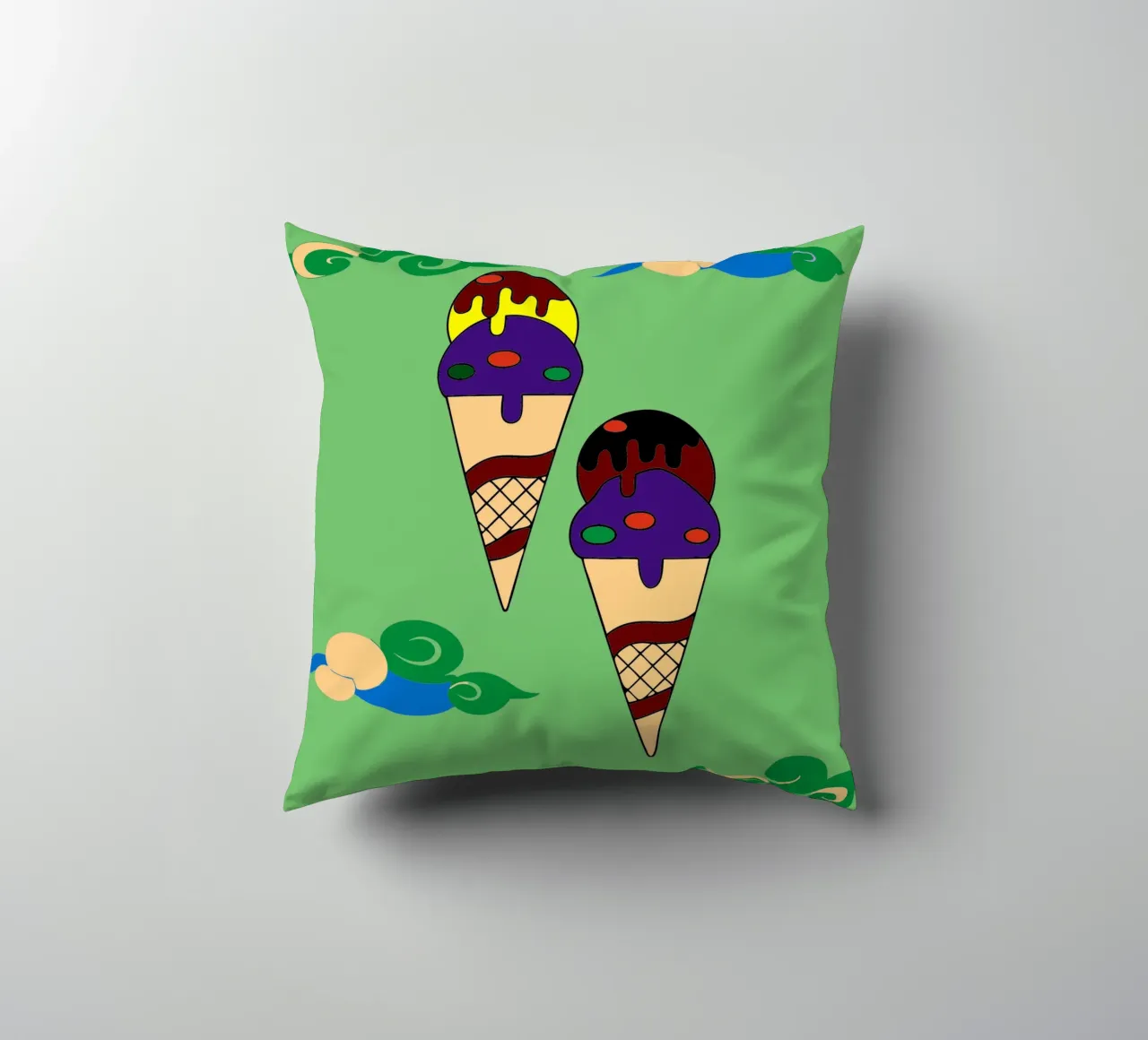 Ice cream decorative cushion by OUR SHOP