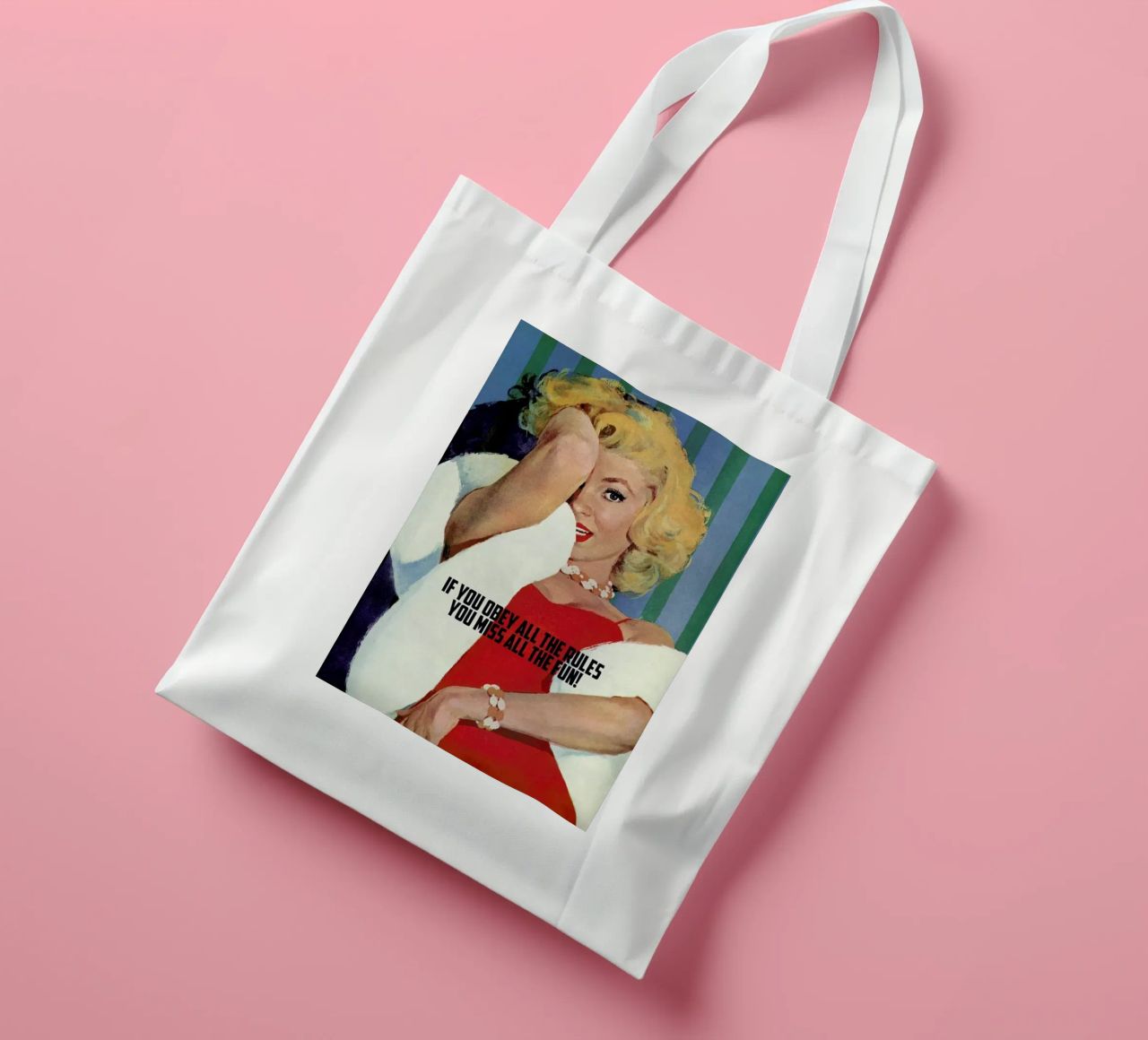 If You Obey All The Rules borsa in juta da Gallery Print and Art Limited