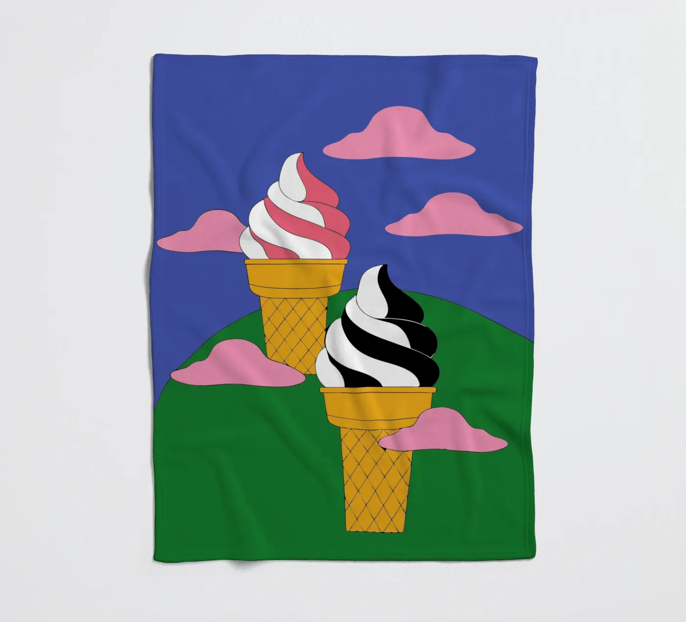 Eiscreme Fleecedecke von OUR SHOP