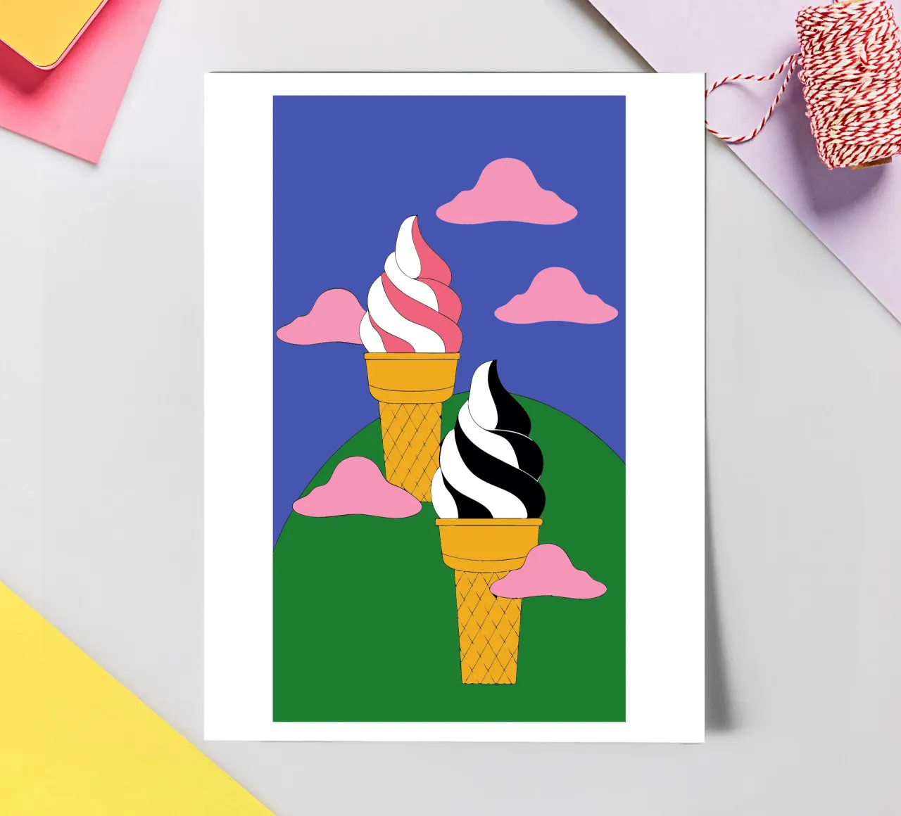 Eiscreme Stickerbogen von OUR SHOP
