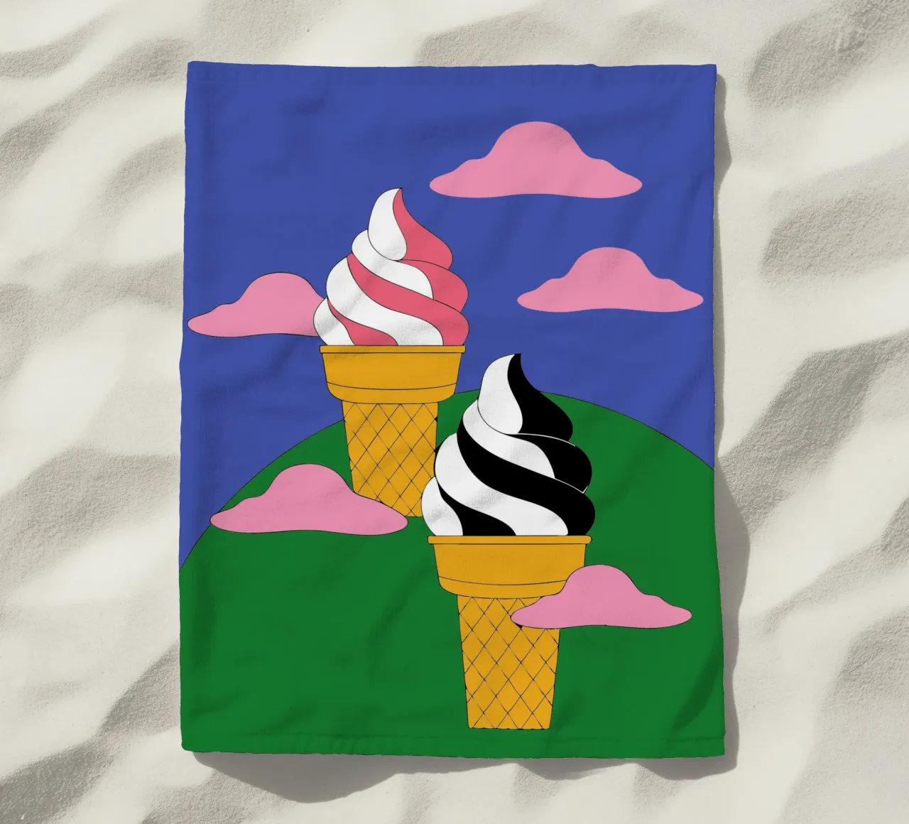 Ice cream beach towel by OUR SHOP