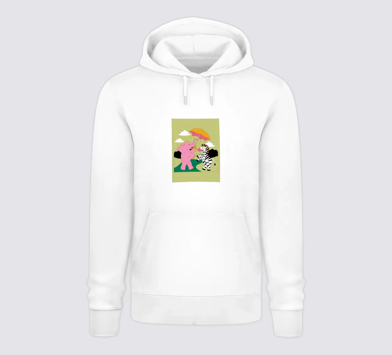 Elefanti e zebre felpa con cappuccio da OUR SHOP