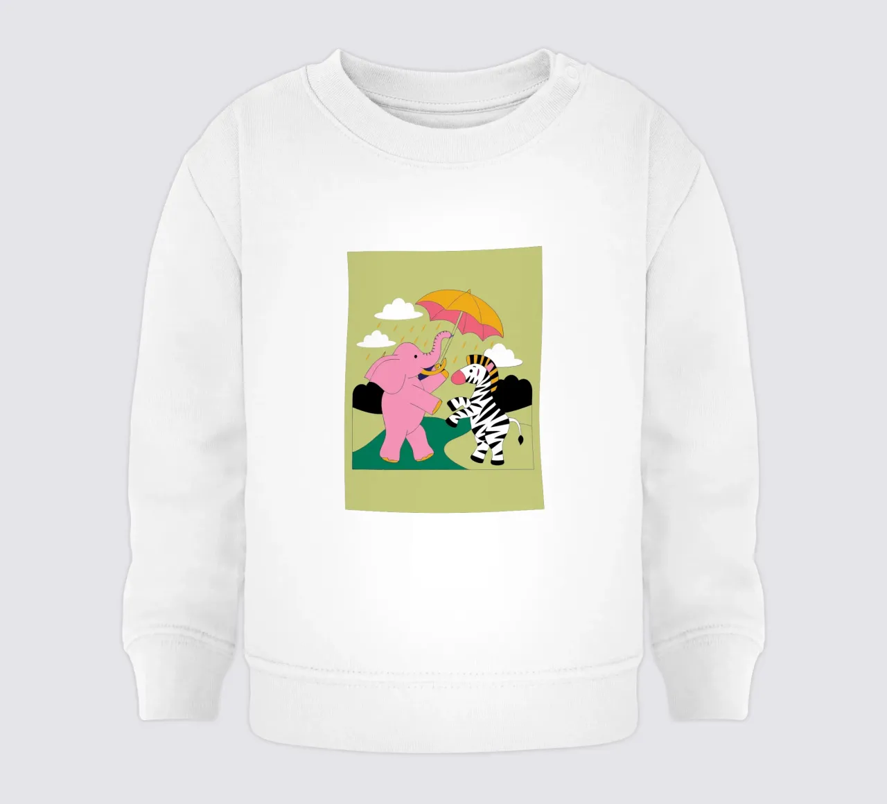 Elefanti e zebre felpa neonato da OUR SHOP