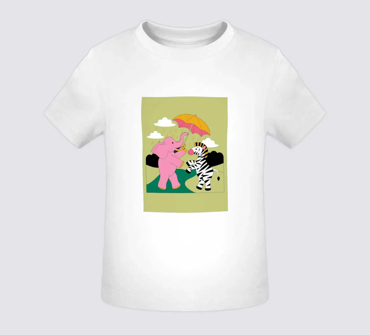 Elephants and Zebras baby t-shirt by OUR SHOP